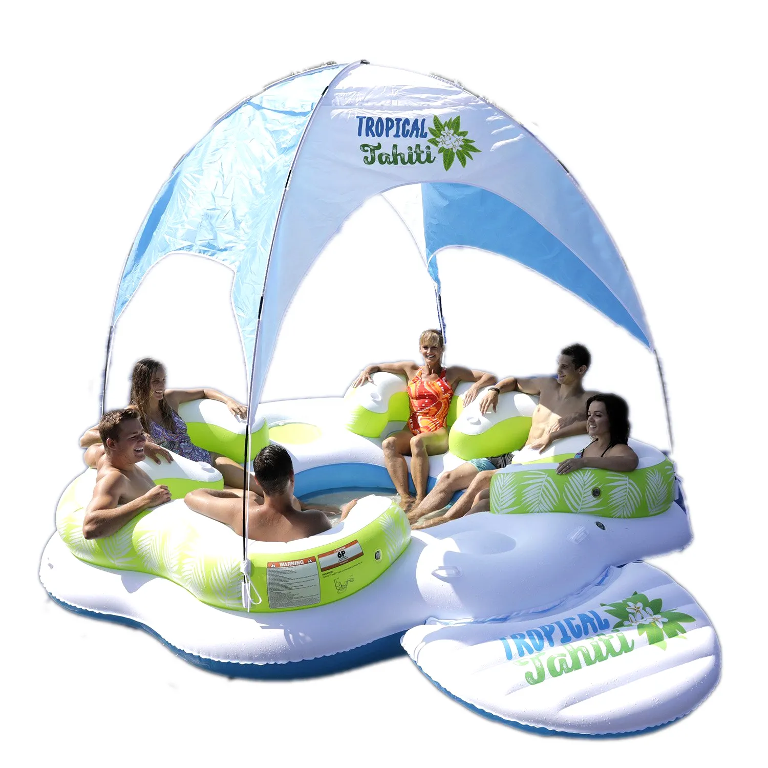 6 pessoas inflável ilha jangada praia vento ilha flutuante festa relaxar ilha