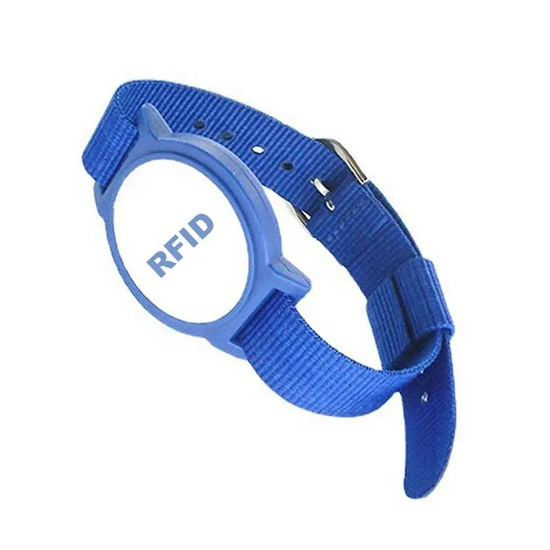 Cmrfd Rfid ic Bracelet en Nylon Festivals de musique 13.56MHz Polyester réinscriptible Rfid autocollant Bracelet tissé avec étiquette active NFC