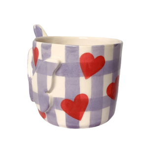 Tazza in ceramica a mano effetto farfalla, caffè a scacchi a farfalla dipinto a mano o tazza da tè, regalo di San Valentino per lei - Product Image 3