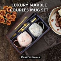 Tasses à café en papier de luxe imprimées en sérigraphie motif marbre, promotionnelles, pour couples, Noël, Nouvel An, mariage - Nouveauté TOMAS