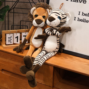 Animaux en peluche super doux à longues pattes, singe en peluche à longues bras, lion, tigre, lapin, renard, éléphant en peluche à longues bras - Product Image 4