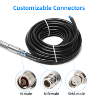 Cable Coaxial de Baja Pérdida LMR400 con Conector RF Roscado para Amplificador de Señal 5G 4G LTE, Antena de Estación Base, Compatible con Longitud Personalizada OEM