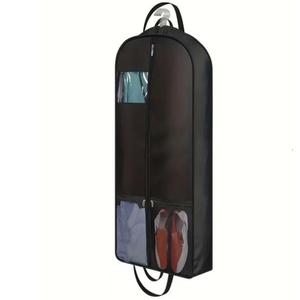 Sacs à vêtements en cuir personnalisés, imperméables, anti-poussière, robustes, avec fermeture éclair, sangle réglable et soufflet de 6 pouces pour suspension - Product Image 4