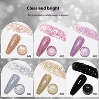 Vernis à ongles UV XEIJAYI, style étoile blanche argentée populaire, effet diamant brisé, pour salon de manucure, avec paillettes, emballage en bouteille