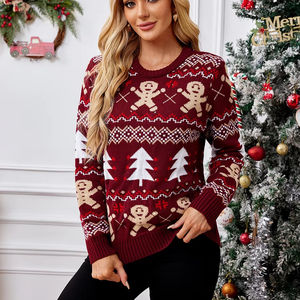 Pain d'épice homme Jacquard Jacquard Led Light Ugly Christmas Sweater Multi Color Combos Ugly New Christmas Sweater for Women - Product Image 6