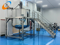 Cuve de mélange à cisaillement élevé monocouche fixe de 500L, 1000L, 3000L, 5000L pour shampoing, lessive et savon vaisselle à froid