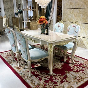 <span class=keywords><strong>Table</strong></span> à manger française <span class=keywords><strong>en</strong></span> bois massif combinaison rectangulaire européenne <span class=keywords><strong>table</strong></span> à manger décontractée pour <span class=keywords><strong>6</strong></span> personnes - Product Image 4