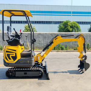 送料無料 CE EPA認証 ミニショベル 1.2トン 油圧クローラー 小型掘削機 造園用ゴムクローラ マイクロショベル キャビン付き - Product Image 1