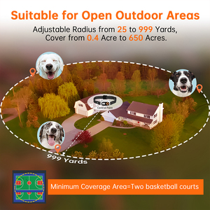 <span class=keywords><strong>Collar</strong></span> de choque recargable para perros, cerca eléctrica inalámbrica, sistema de contención de mascotas GPS, resistente al agua IPX7 para perros medianos y grandes - Product Image 2