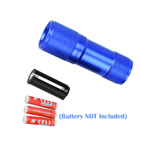 OEM Mini B9 Porte-clés lumineux 9LED Boîtier bleu Lumière bleue 480nm 9LEDs Cadeau Lampe de poche Porte-clés Torche