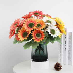 Artificial Sunflower Bouquet 27cm High Simulation Silk Flower Home Decor <b>Wedding</b> Decoration Outdoor <b>Props</b> - Product Image 3