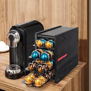 Support de rangement pour capsules de café en bois à 4 niveaux, capacité de 80 capsules, <span class=keywords><strong>compatible</strong></span> avec <span class=keywords><strong>Vertuo</strong></span> Pod - Product Image 2