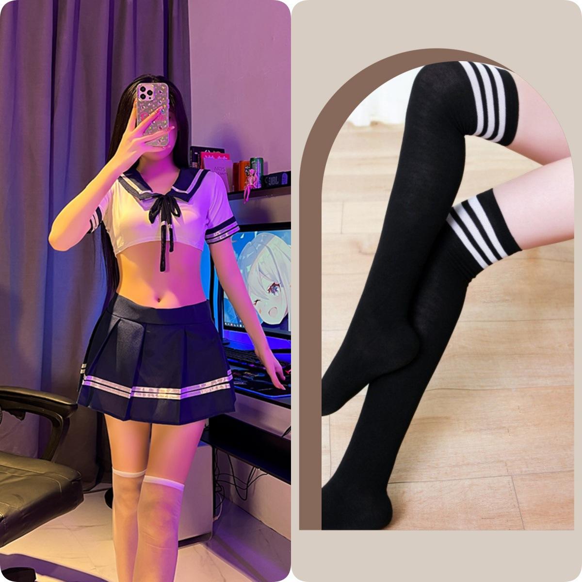 Student Outfit + Black Student Socks