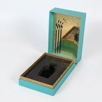 Boîte cadeau de parfum de luxe, emballage en papier rigide personnalisé avec finition décorative en relief
