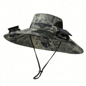 Casquette d'été en nylon avec ventilateur solaire intégré et deux ventilateurs rafraîchissants pour le ski et le cyclisme (vente en gros) - Product Image 3