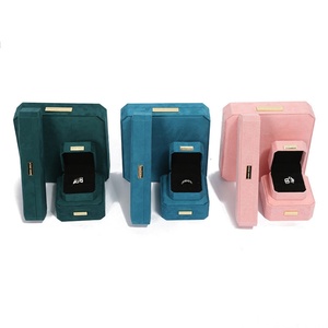 Luxury Octagonal Suede Jewelry <b>Box</b> Full Set | Wholesale Custom logo Luxury Velvet Jewelry <b>Ring</b> Necklace Packaging <b>Box</b> - Product Image 3