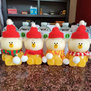 Gấu PET trong suốt đồ uống chai phim hoạt hình sữa trà cốc nước trái cây lạnh uống thực phẩm cấp nhựa niêm phong Kẹo bia năng lượng đồ uống - Product Image 4