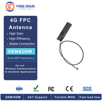 Antenne flexible FPC intégrée 4G/3G/GSM 8dBi polarisée linéaire 50 Ohm VSWR 1.5 Max avec câble de connecteur personnalisé pour appareils IoT