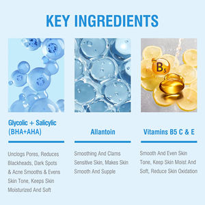 แผ่นเช็ดทำความสะอาดผิวหน้าสูตรกรดซาลิไซลิก/กรดไกลโคลิก สำหรับผลิตภัณฑ์ดูแลผิวแบบ OEM/ODM แบรนด์ส่วนตัว - Product Image 3