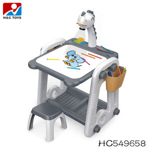 Tavola da pittura cavalletto 3 in 1 musica per bambini proiettore art tavolo da disegno giocattoli per bambini - Product Image 6