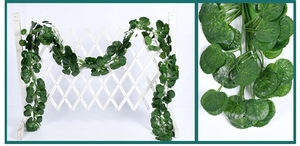 Guirlande suspendue de plantes artificielles en lierre à 12 brins de 90 pouces, feuillage, fleurs, décoration pour la maison, la cuisine, le jardin, le bureau, le mariage - Product Image 3