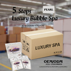 Spa de luxe pour ongles, kit de pédicure de salon, de <span class=keywords><strong>clinique</strong></span>, de spa, fabricant de parfum de perle, kit de pédicure en 5 étapes avec cristaux à bulles, spa pour les pieds dans une boîte - Product Image 4