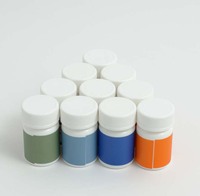Nouvelle conception, flacon cylindrique en plastique HDPE de 1 oz (30 cc) pour pilules, capsules, vitamines, avec bouchon à vis, couleur personnalisée, modèle CC34