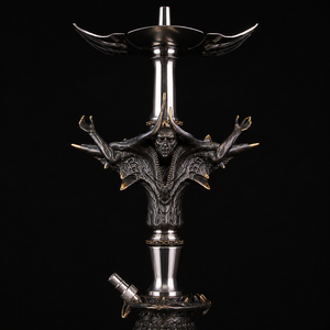 Cachimba de Lujo con Diseño de Bruja de Fantasía Oscura, Escultura de Toro, Base de Vidrio, Boquilla de Cadena Metálica, Manguera Única, Venta al por Mayor OEM - Product Image 6