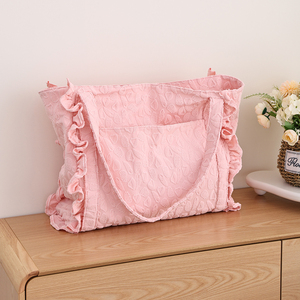 Sac à bandoulière en tissu éponge pour femme, sac fourre-tout de plage en forme de coquillage, cadeau de demoiselle d'honneur en gros - Product Image 4