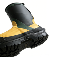 Chaussures de sécurité robustes en cuir véritable et PVC imperméables, avec embout en acier, pour l'extérieur, chaudes pour l'hiver, avec soutien de la voûte plantaire en coton – Fabrication chinoise