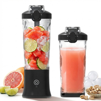 Compacte draagbare blender-sapcentrifuge met batterijvoeding voor smoothies, bevroren dranken, kamperen, reizen en buitensporten
