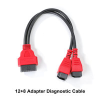 Câble d'interface de diagnostic OBD2 16 broches vers FCA 12+8 pour Fiat, Autel DS808, Chrysler, Jeep