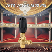 Baru 4500 PSI 10.5-GPM 3/8 "pegas hitam kuningan tekanan mesin cuci katup VRT3 untuk penggunaan rumah dan ritel pompa AR pompa antar