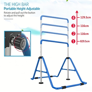 Barra de Gimnasia Ajustable, Plegable y Resistente, Barras Horizontales de Acero Personalizables para Niños, para Uso en Interiores - Product Image 3