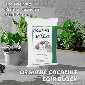 Bloque de Turba de Coco Orgánica para Jardinería, Compost para Semillas, Ecológico, Biodegradable, Mezcla para Macetas, Rica en Nutrientes - Product Image 1