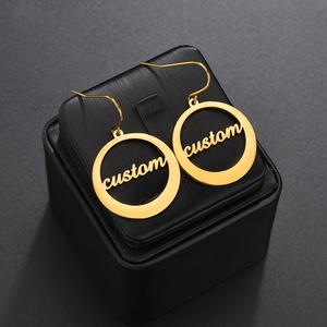 Pendientes Grandes para Mujer, Pendientes Colgantes Personalizados con Baño de Oro, Forma de Estrella, Hexágono y Círculo, Joyería Moderna para Mujer - Product Image 3