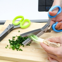 Ciseaux multifonctions pour légumes et herbes, outils de cuisine à domicile, acier inoxydable, brosse à éplucher, cisailles