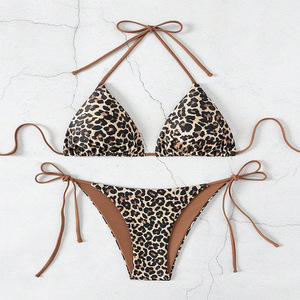 Biquíni Estampado de Leopardo de Alta Qualidade e Preço Acessível 2026 - Conjunto de Duas Peças Sexy para Férias de Verão na Praia - Product Image 3