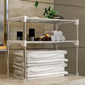 Soporte para <span class=keywords><strong>Microondas</strong></span>, Estante de Cocina de Acero Inoxidable de Malla Fina Plateada, Multifuncional de 2 Niveles para Hornos de <span class=keywords><strong>Microondas</strong></span> - Product Image 5