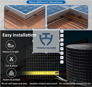 Protector de malla de panel solar de 6 pulgadas, 1,0mm, deja de anidar palomas debajo de los paneles, red protectora de malla y pájaros estabilizada contra rayos UV para mantener a los pájaros fuera - Product Image 4