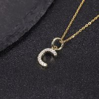 NOVA Pendentif Lettre C en Moissanite Taille Brillant Style Punk, Collier Tendance Personnalisé en Argent Sterling S925 Plaqué Or 14 carats avec Chaîne Câble