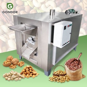 Miel Grain Noix Maison Commercial Cuisson Sésame Rotatif 3 Tambour Cacahuète Sable Chana Rôti Machine avec Vapeur - Product Image 1