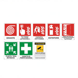 Ensemble de panneaux de signalisation incendie et de sécurité TTAKE pour les procédures d'urgence et d'évacuation - Product Image 2