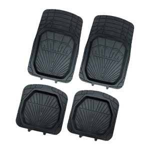 Universal Car <b>Floor</b> Mats <b>Rubber</b> Non-Slip Geometric Pattern Rectangle Thick 0.6-1 In Universal Fit - Product Image 1