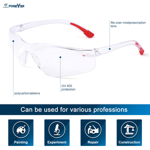アイウェア作業用安全メガネ ANSI Z87規格適合 曇り止め・傷防止 クリアPCレンズ ハーフフレーム 壊れない 工業用保護メガネ - Product Image 5