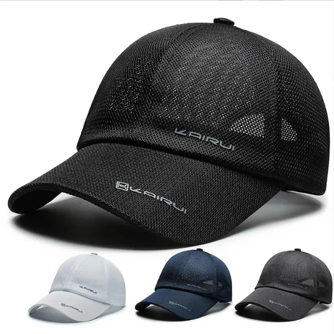 Men's baseball cap outdoor casual fishing breathable thin net cap and hat