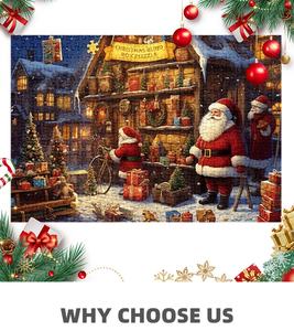 Calendrier de l'Avent de <span class=keywords><strong>Noël</strong></span> 2025, boîte mystère personnalisée en usine, vente chaude, <span class=keywords><strong>puzzle</strong></span> de 1000 pièces pour <span class=keywords><strong>Noël</strong></span> - Product Image 3