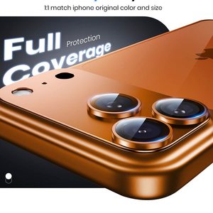Protecteur d'objectif d'appareil photo en verre trempé 3D 9H pour 17 Pro Max Air 17ProMax avec fonction anti-rayures - Product Image 2