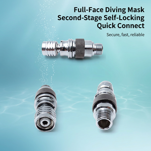 Máscara de Buceo de Cara Completa, Conector Rápido de Segunda Etapa con Bloqueo Automático, Conector Rápido de Latón Cromado para Buceo 60312 - Product Image 1