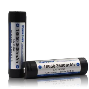 Keeppower 18650 protegido 3600 mAh li-ion battery para lanterna